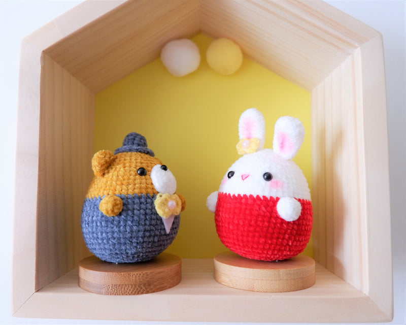 Crochet Car Dashboard Decor- Mr. Bear & Ms. Bunny