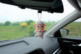 Crochet Car Mirror Hanging Accessory- Sheep