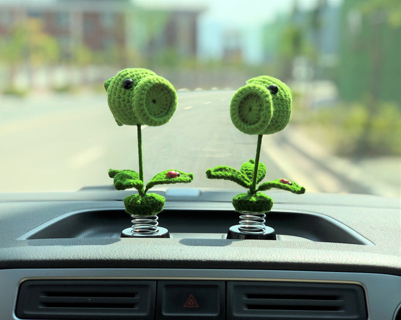 Crochet Car Dashboard Decor- Pea Shooter