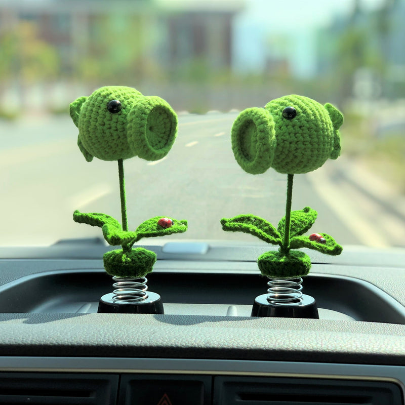 Crochet Car Dashboard Decor- Pea Shooter