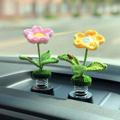 Crochet Car Dashboard Accessories- Little Flowers