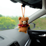 Crochet Car Mirror Hanging Accessory- Bear