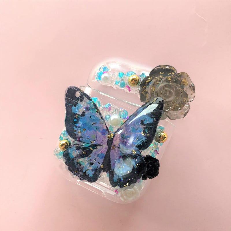 Decoden AirPods Case, Vintage Butterfly Silicone AirPods Cover Case, Whipped Cream AirPods Case, Cute Butterfly Case for Airpods 1/2/Pro