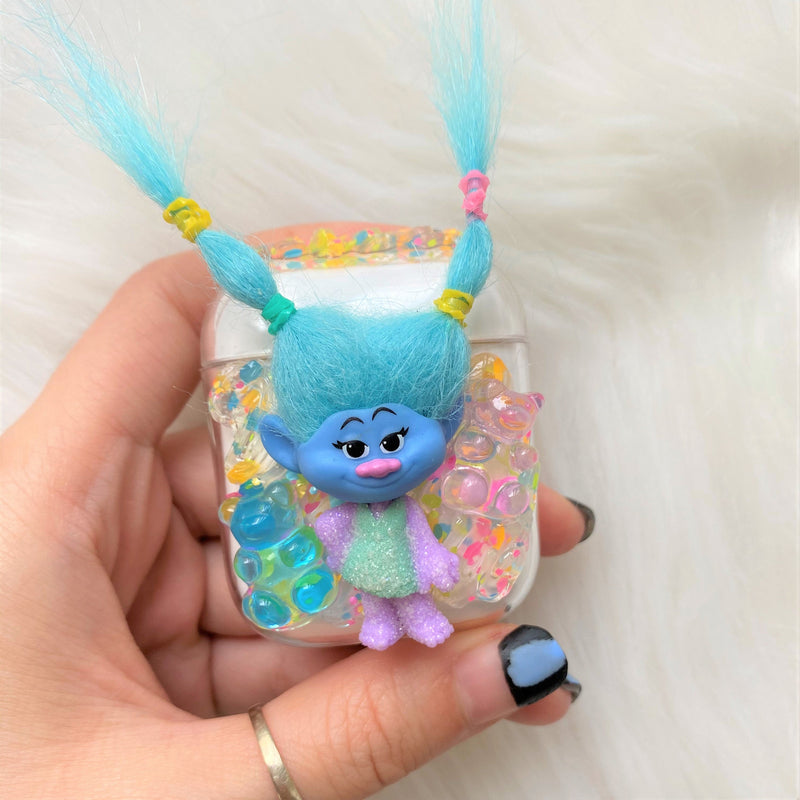 Custom AirPods Case,  Decoden Trolls AirPods Case Cover, Kawaii 3D AirPod Case, Colorful Airpods 2/Pro Case, Cute AirPods Case for Summer