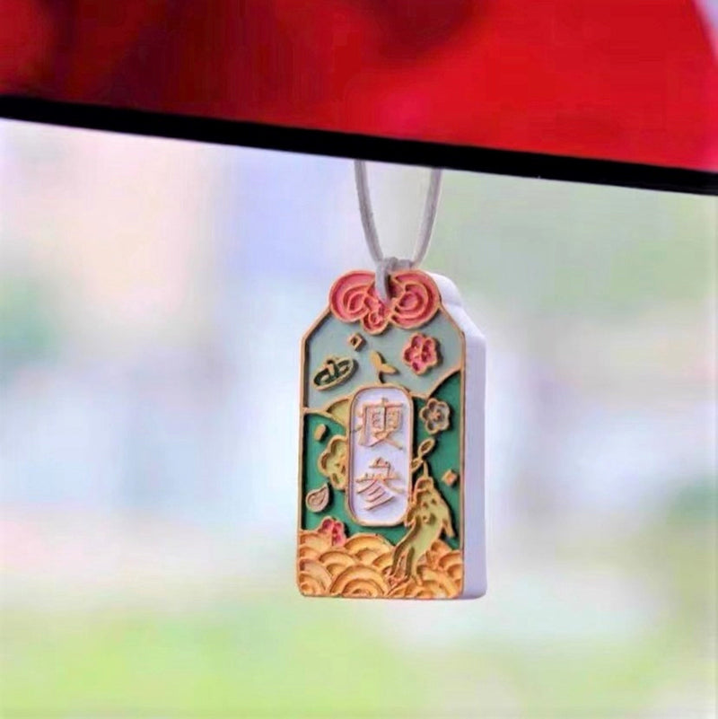 Car Mirror Hanging Accessories, Japanese Amulet Omamori Car Air Freshener Hanging Charm, Good Luck Car Accessories for Health, Wealth, Safe