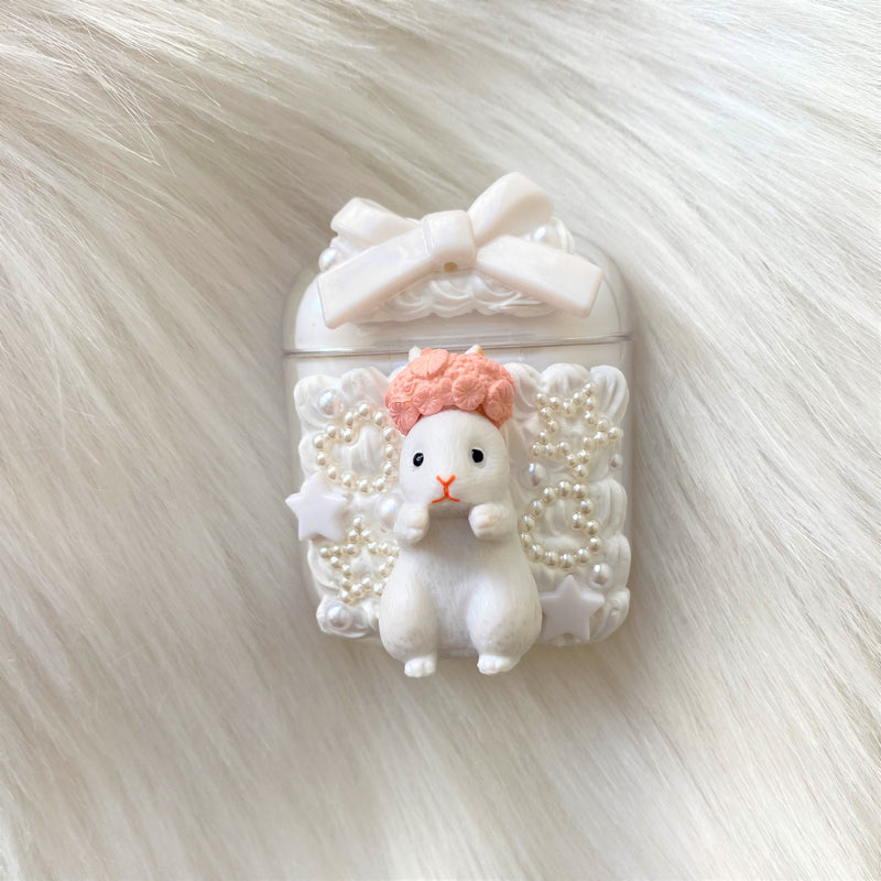 Decoden AirPods Case,  Kawaii Bunny 3D AirPods Case, Custom AirPods Case Cover, Cute Silicone Airpods 2/Pro Case, Anime AirPods Case