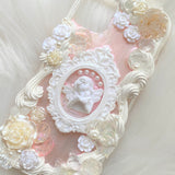 Custom Decoden Phone Case, Vintage Angel iPhone Case,  Baroque Aesthetic 3D Phone Case, Phone Case for iPhone X/11/XR/12, OnePlus, Galaxy