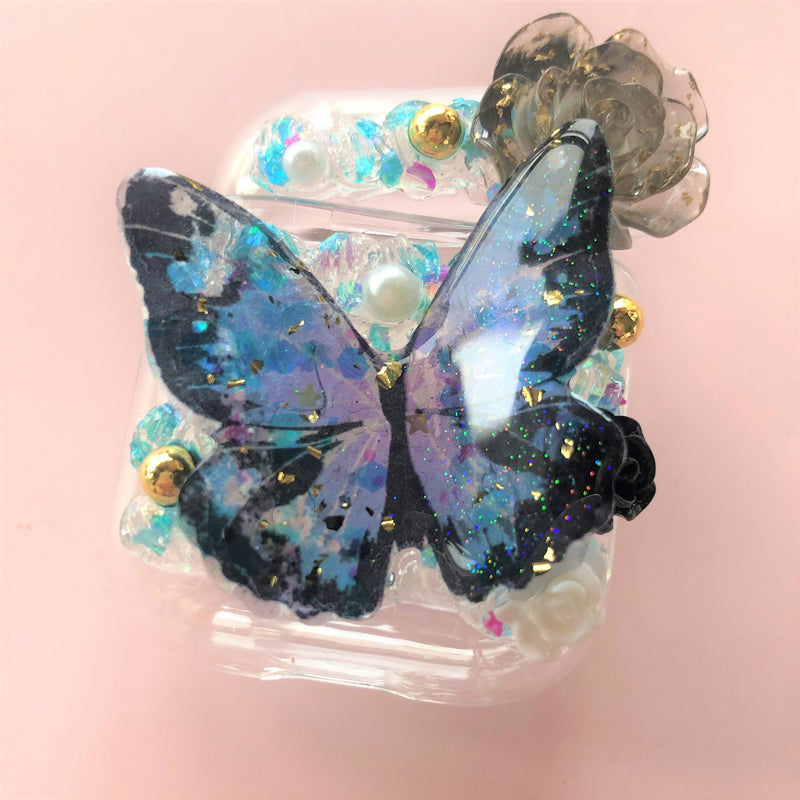 Decoden AirPods Case, Vintage Butterfly Silicone AirPods Cover Case, Whipped Cream AirPods Case, Cute Butterfly Case for Airpods 1/2/Pro