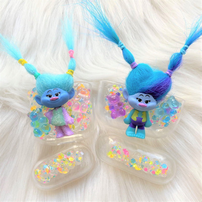 Custom AirPods Case,  Decoden Trolls AirPods Case Cover, Kawaii 3D AirPod Case, Colorful Airpods 2/Pro Case, Cute AirPods Case for Summer