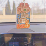 Car Mirror Hanging Accessories, Japanese Amulet Omamori Car Air Freshener Hanging Charm, Good Luck Car Accessories for Health, Wealth, Safe