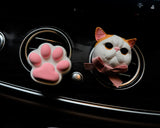 2Pcs Car Vent Clips Air Freshener, Garfield and Cat Paw Car Accessories for Women, Kawaii Car Interior Decor, Cute Car Mask Hanger