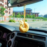 Crochet Crescent Moon Car Hanging Accessories, Cute Moon and Star Car Mirror Hanging Charm, Car Interior Decor, Romantic Gift for Her