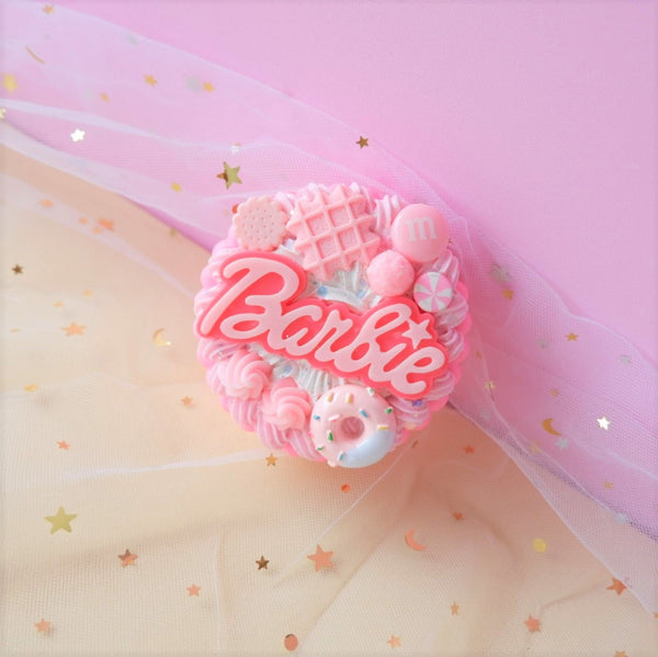 Custom Decoden Contact Lenses Case,  Kawaii Barbie Theme Contact Lens Container, Cute Whip Cream Cookie Contacts Case, Gift for Her