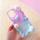 Custom Decoden Phone Case,  Cute Marshmallow iPhone Case,  Kawaii 3D Phone Case, Ombre Phone Case for iPhone X/11/XR/12, OnePlus, Galaxy