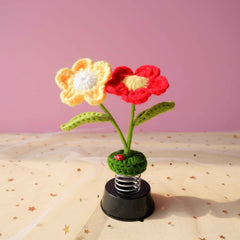 Crochet Car Dashboard Decor- Conjoined Little Flowers