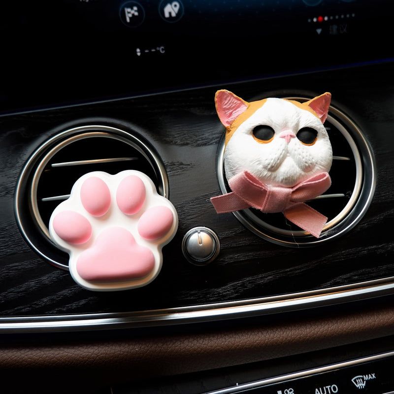 2Pcs Car Vent Clips Air Freshener, Garfield and Cat Paw Car Accessories for Women, Kawaii Car Interior Decor, Cute Car Mask Hanger