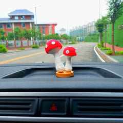 Crochet Car Dashboard Decor-Mushroom