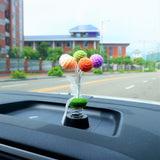 Cute Car Dashboard Decoration, Crochet Rainbow Balloons Car Accessories for Women, Car Air Freshener, Kawaii Car Interior Decor, Desk Decor