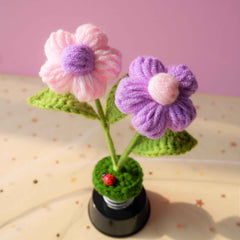 Crochet Car Dashboard Decor- Fluffy Flowers