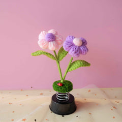 Crochet Car Dashboard Decor- Fluffy Flowers