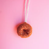 Cute Donuts Car Hanging Accessories, Crochet Chocolate Donuts Car Mirror Hanging Charm for Women, Car Interior Decor Boho, Gift for Her