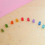 9Pcs Car Vent Clips, Kawaii Gummy Bear Car Decor, Cute Car Accessories for Women, Handmade Resin Multicolored Bear Magnets for Car, Fridge