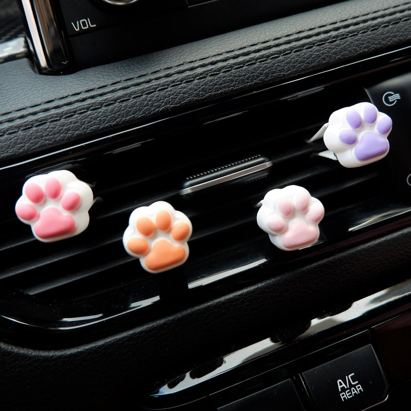 8Pcs/4pcs Car Air Freshener Vent Clips, Kawaii Mini Cat Paw Car Decor, Cute Car Accessories for Women/Teens, Cute Car Mask Hanger