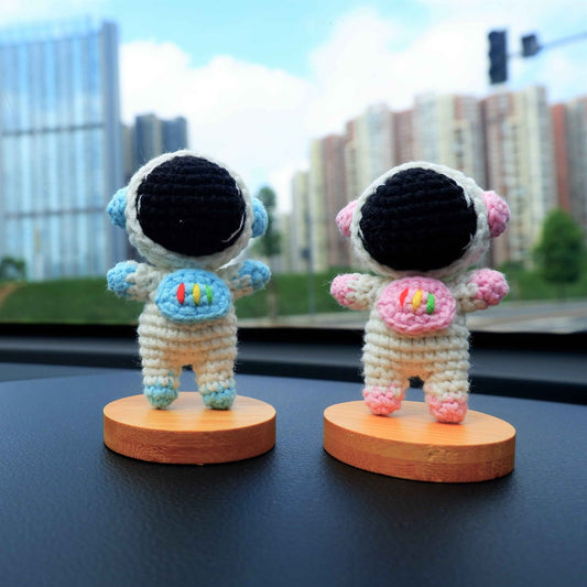 Crochet Car Dashboard Decor- Astronauts