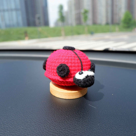Crochet Car Dashboard Decor- Ladybug