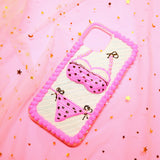 Custom Decoden Phone Case, Pink Bikini iPhone Case,  Y2K Aesthetic 3D Phone Case, Phone Case for iPhone 11/XR/12/13, OnePlus, Galaxy