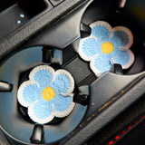 Crochet Car Coasters, Set of 2, Daisy Flower Car Coasters, Cute Car Accessories For Women, 2.75'' Car Coasters, Crochet Car Coasters