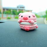 Cute Car Air Freshener, Macaron Piggy Car Dashboard Decor, Kawaii Car Accessories for Women/Teens, Car Interior Decor, Christmas Gift