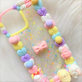 Decoden Phone Case, Bunny/Heart/Dango/Bow Phone Case, Rainbow Cream Border Whip iPhone Case, Phone Case for iPhone 11/12/13, OnePlus, Galaxy