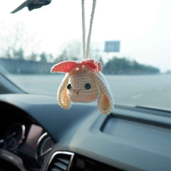 Car Mirror Hanging Accessory- Crochet Lop Eared Bunny
