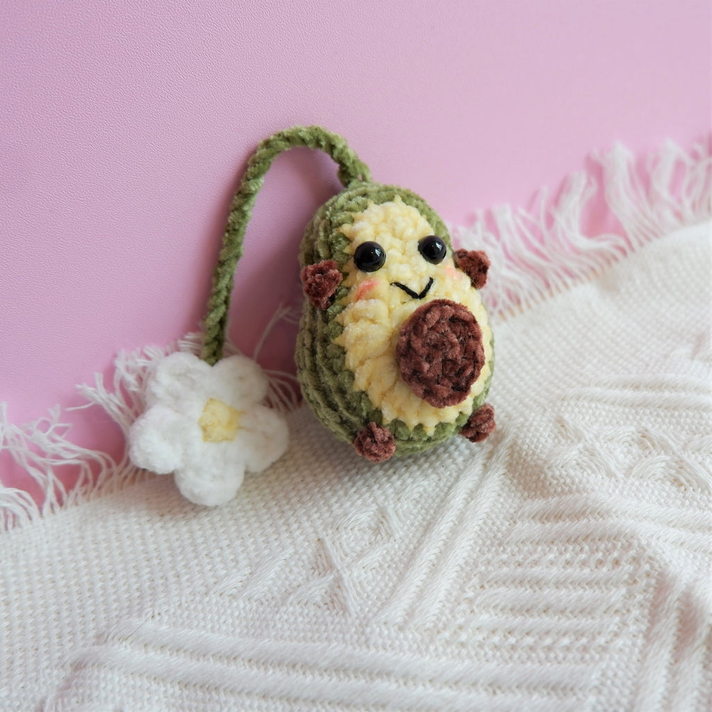 Crochet Avocado With Heart Car Hanging Charm First Car Gifts 