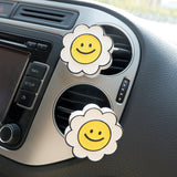 2Pcs/3Pcs Car Vent Clips Air Freshener, Chunky Smiley Sunflowers Car Vent Clips, Cute Car Interior Accessories for Women, Car Decor Boho