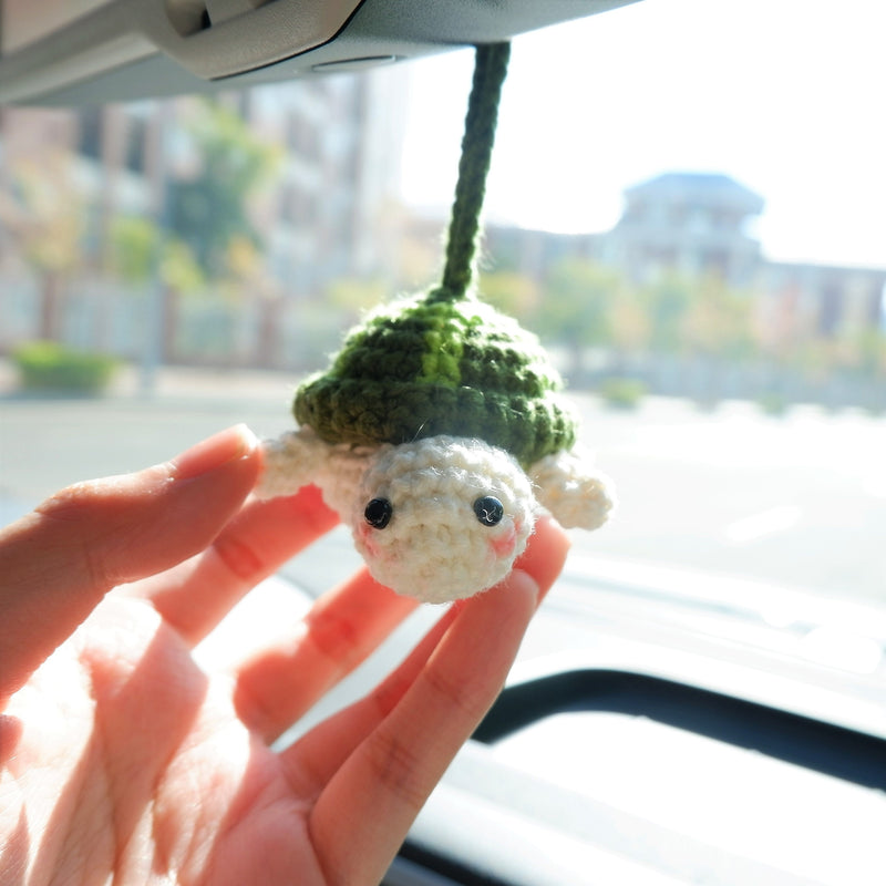 Crochet Sea Turtle Car Mirror Accessory, Cute Mini Turtle Car Rear View Mirror Hanging Accessories, Car Interior Decor Boho, Gifts for Her