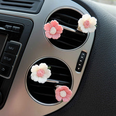 4pcs Car Vent Clips- Clay Flower