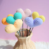 Crochet Hearts Bouquet, Rainbow Hearts Flower Bunch, Crochet Floral Arrangement, Knitted Everlasting Flower, Office Desk Decor, Gift for Her