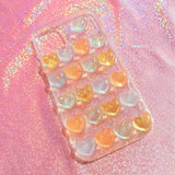 Glitter Resin Phone Case, Sparkle Phone Case, Bling 3D Phone Case, Rainbow Hearts Phone Case for iPhone XR/11/12/13 Pro Max, OnePlus, Galaxy