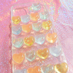 Resin Phone Case- Glitter Hearts