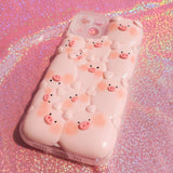 Clay Phone Case, Kawaii Pink Pig Phone Case, Handmade 3D Phone Case, Funny Phone Case for iPhone XR/11/12/13 Pro Max, OnePlus, Galaxy