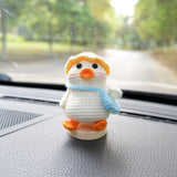 Cute Car Dashboard Decor, Crochet Duck Mailman Car Accessories, Kawaii Interior Car Dashboard Accessories for Women/Teens, Gift for Her