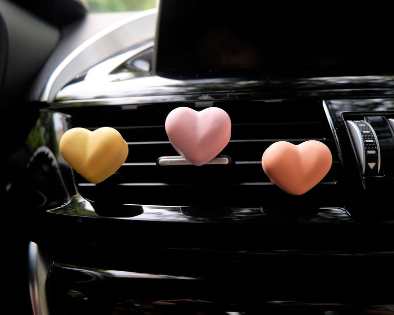 3Pcs/6Pcs Car Air Freshener Vent Clip, Pastel Hearts Car Vent Clips, Cute Interior Car Accessories for Women, Kawaii Car Decor, Gift for Her