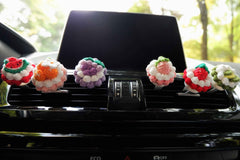 Crochet Car Vent Clips Air Freshener-  Fruit Pie